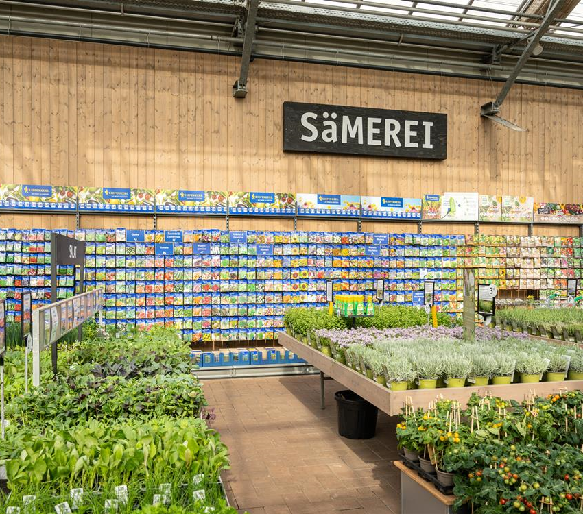 Saatgut, Erden, Dnger, Gartengerte und Gartenzubehr